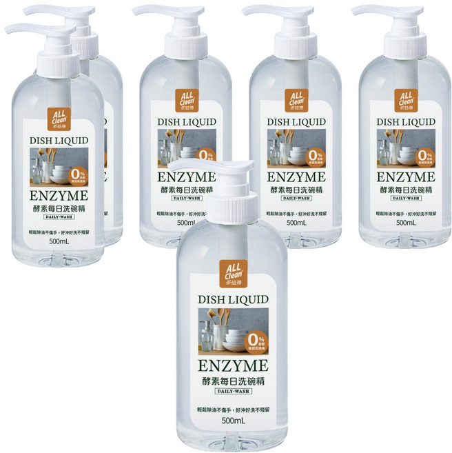 do it 多益得 ALL Clean 酵素每日洗碗精, 500ml, 6瓶
