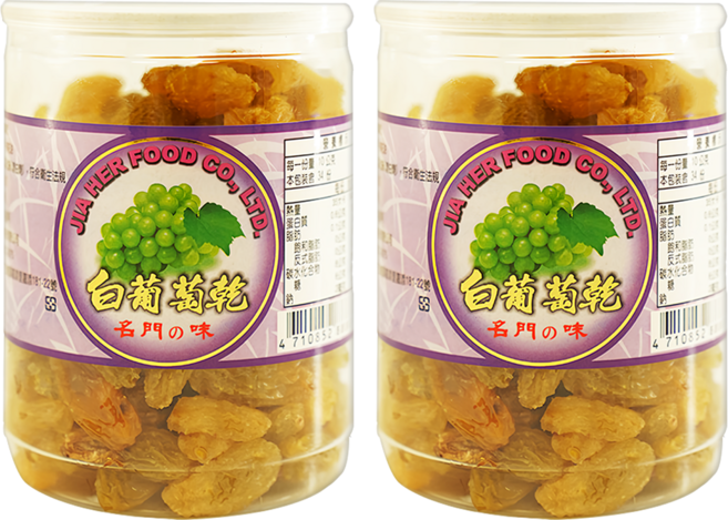 嘉禾食品 白葡萄乾, 340g, 2罐