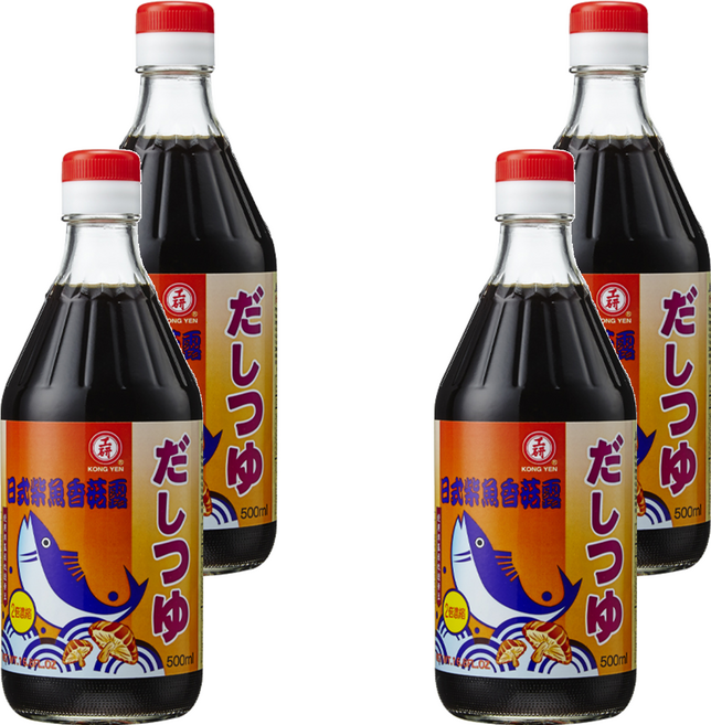 KONG YEN 工研 日式柴魚香菇露 醬油, 500ml, 4瓶