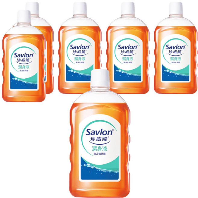 Savlon 沙威隆 潔身液, 1000ml, 6瓶