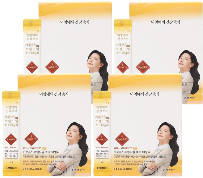 LYA'S BEAUTIFUL HEALTHY FOOD 卡姆特穀物粉酵素 每日 30入, 4個, 60g