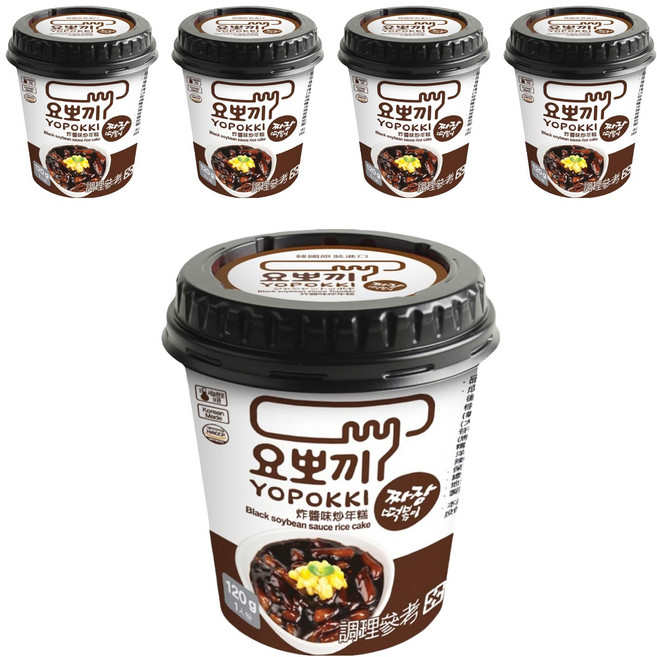 YOPOKKI 炒年糕杯 炸醬味, 120g, 5個