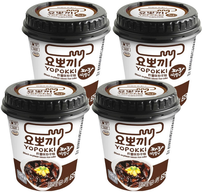 YOPOKKI 炒年糕杯 炸醬味, 120g, 4個