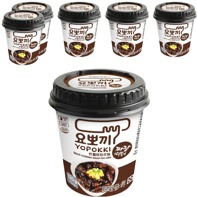 YOPOKKI 炒年糕杯 炸醬味, 120g, 6個