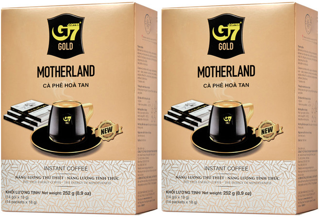 G7 Gold Motherland即溶咖啡粉, 14條, 2盒, 18g