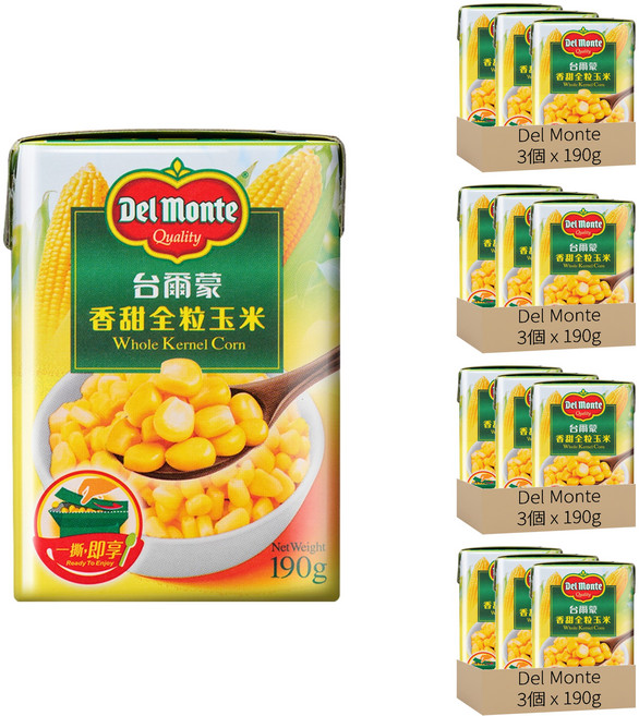 Del Monte 香甜全粒玉米, 190g, 12罐
