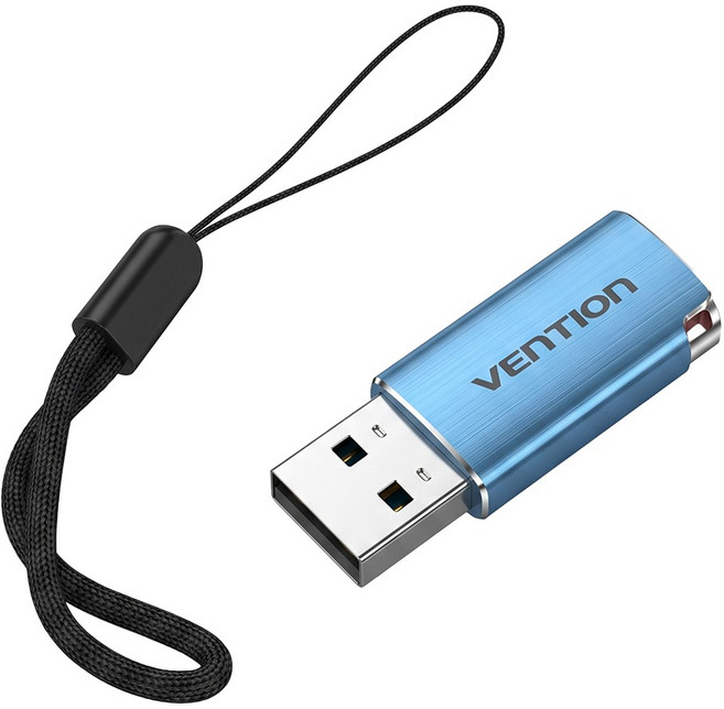 VEnTIOn 威迅 CUA 系列 USB 3.1 A公對C 母轉接頭 附掛繩 38 x 14 x 6.3mm 21g, 銀色, 1個