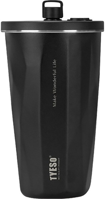 TYESO 泰碩 彈跳吸管杯, 黑色, 600ml, 1盒
