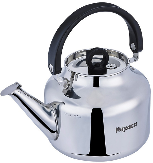 MiyAco 米雅可 品味316不銹鋼笛音茶壺 MY-6345 4.5L, 1個, 銀色