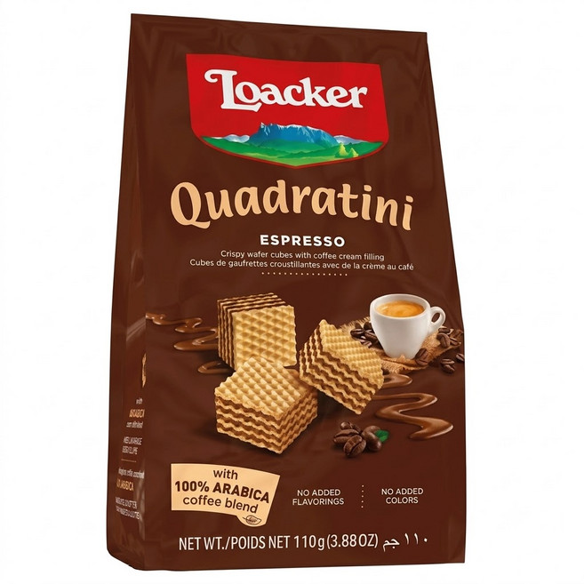 Loacker 萊佳哈斯 義式濃縮咖啡味, 110g, 1包