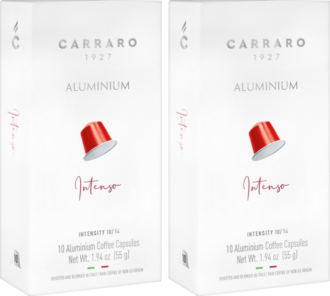 CARRARO 香濃義式 INTENSO 咖啡膠囊 適用Nespresso Original 膠囊咖啡機, 2個, 5.5g, 10個裝