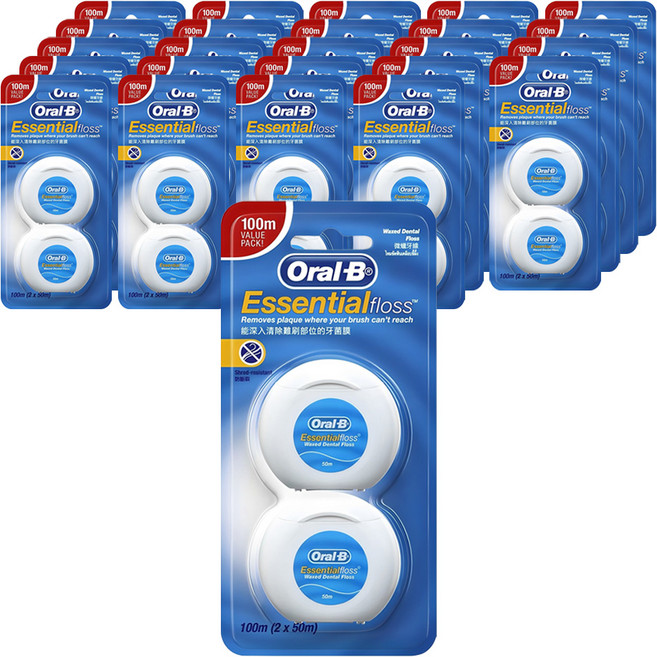 Oral-B 歐樂B 含蠟牙線, 50m, 2入, 25組