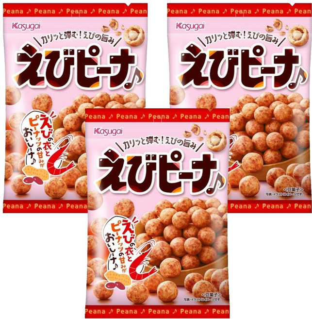 Kasugai 春日井 蝦味花生豆, 62g, 3包