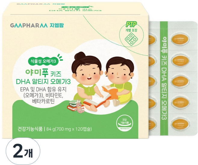 GMPHARM Yummyfood 兒童 DHA rTG Omega-3 84g, 2個, 120錠