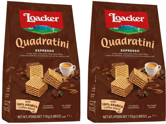 Loacker 萊佳哈斯 義式濃縮咖啡味, 110g, 2包