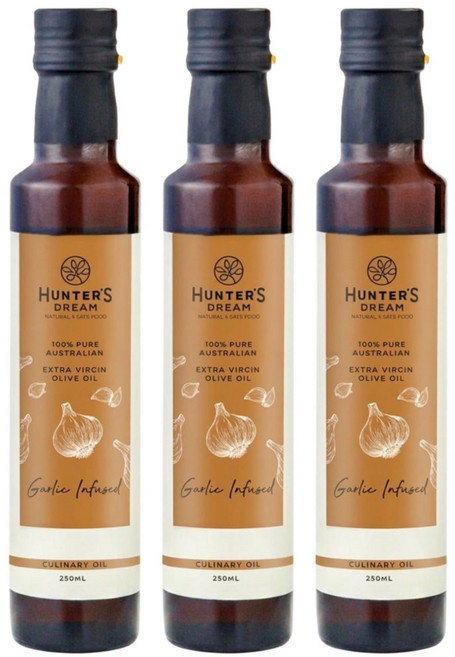 HUNTER'S DREAM 獵人谷之夢 澳洲蒜味特級初榨橄欖油, 250ml, 3瓶