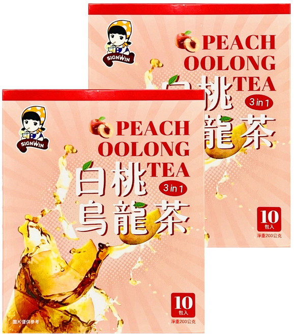 SIGNWIN 三得冠 白桃烏龍茶粉, 20g, 10包, 2盒
