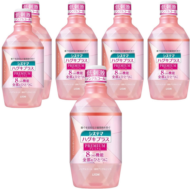 LION 獅王 Systema 細潔 適齦佳極緻8效漱口水 果香, 600ml, 6瓶