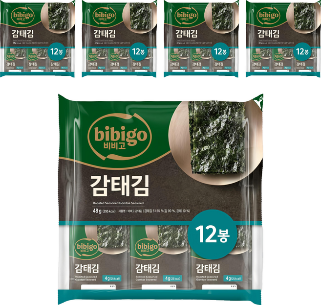 CJ bibigo 甘苔海苔 12p, 5個, 48g
