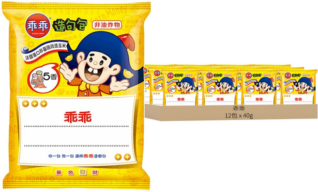 乖乖 玉米脆條 五香口味, 40g, 12包