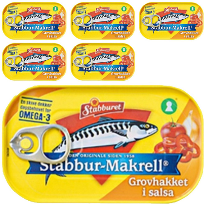 Stabbur-Makrell 罐裝鯖魚莎莎醬, 110g, 6個