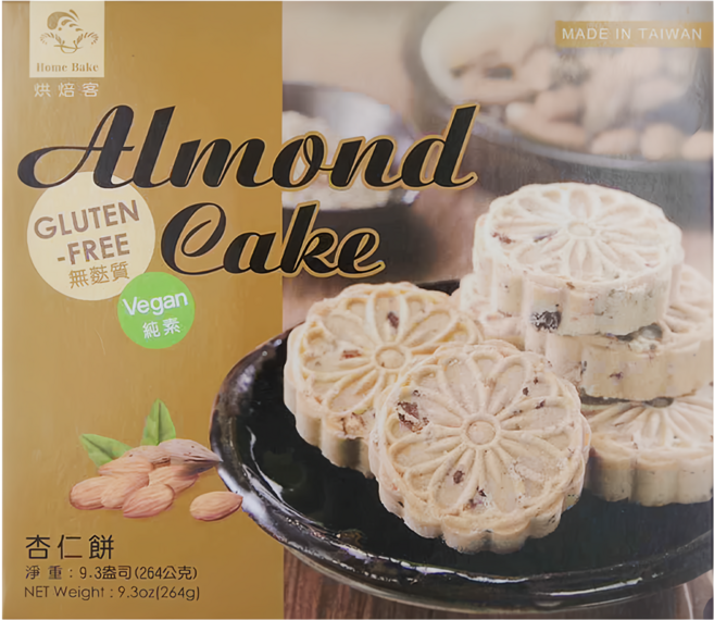 Home Bake 烘焙客 我的杏仁餅 純素 12入, 264g, 1盒