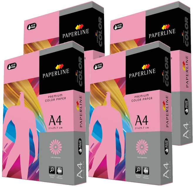 PAPERLINE 彩色影印紙 PL175 粉紅色 80磅, A4, 2000張