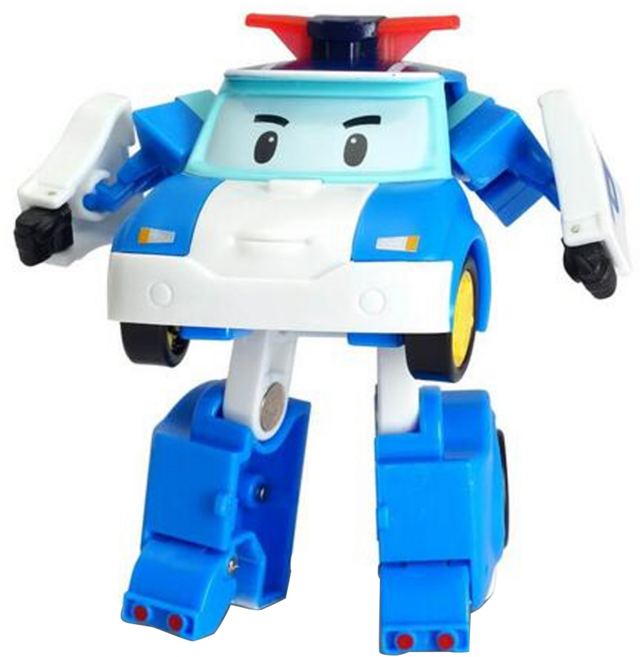 ROI TOYS Robocar Poli 變形機器人玩具 波力款 62 x 94 x 65mm, 藍色 + 白色, 1盒
