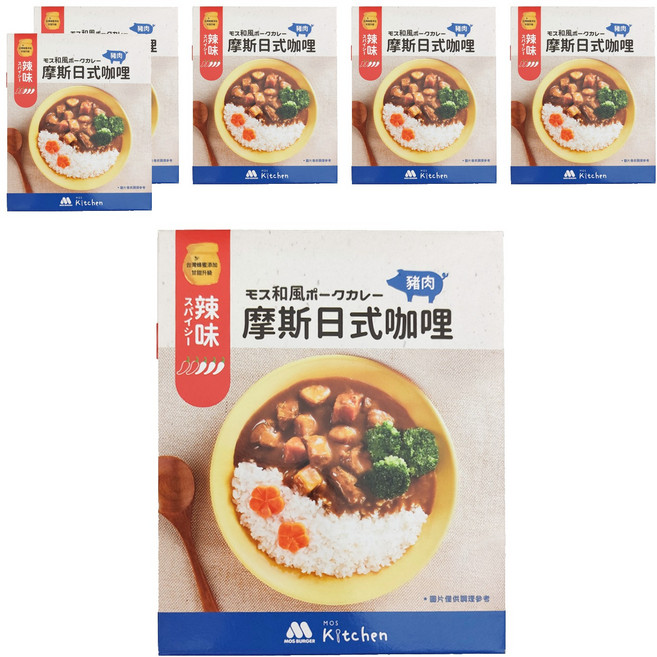 MOS BURGER 摩斯 辣味摩斯日式咖哩 豬肉, 200g, 6盒