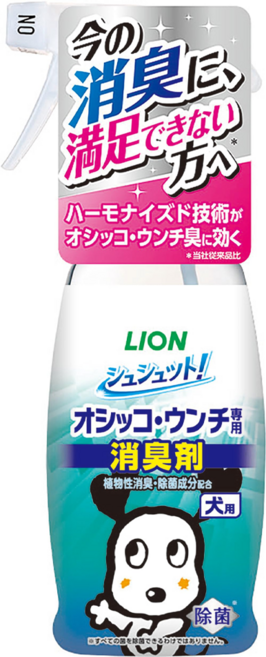 LION 獅王 Shushutto 寵物廁 99.9%異味消臭噴霧劑 犬用, 300ml, 1瓶