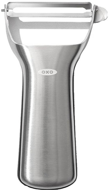 OXO 不鏽鋼Y型蔬果削皮器 7.5 x 2 x 13.2cm 98g, 銀色, 1個