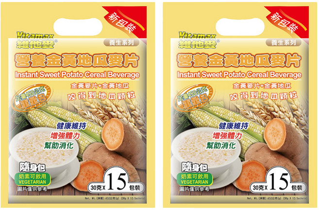 Vitamax 維他麥 營養地瓜麥片, 450g, 2袋