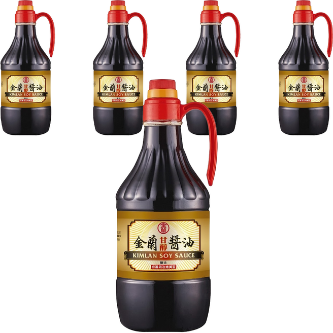 KIMLAN 金蘭 甘醇醬油, 1.5L, 5瓶