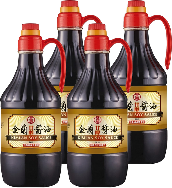 KIMLAN 金蘭 甘醇醬油, 1.5L, 4瓶