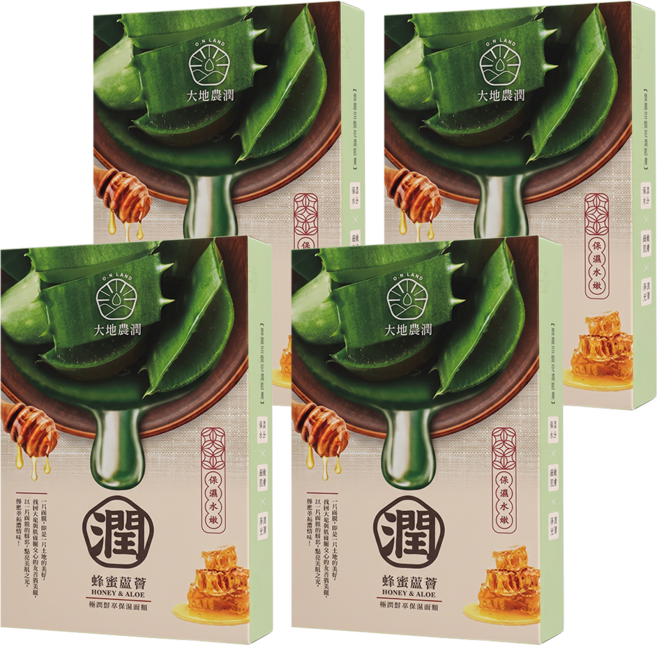 MY SCHEMING 我的心機 大地農潤 極潤鮮萃蜂蜜蘆薈保濕面膜 25ml/片, 5片, 4盒