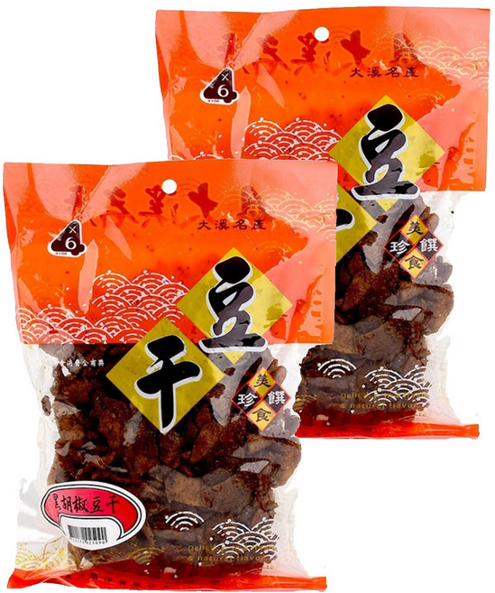 四乘六 黑胡椒豆干, 2包, 320g