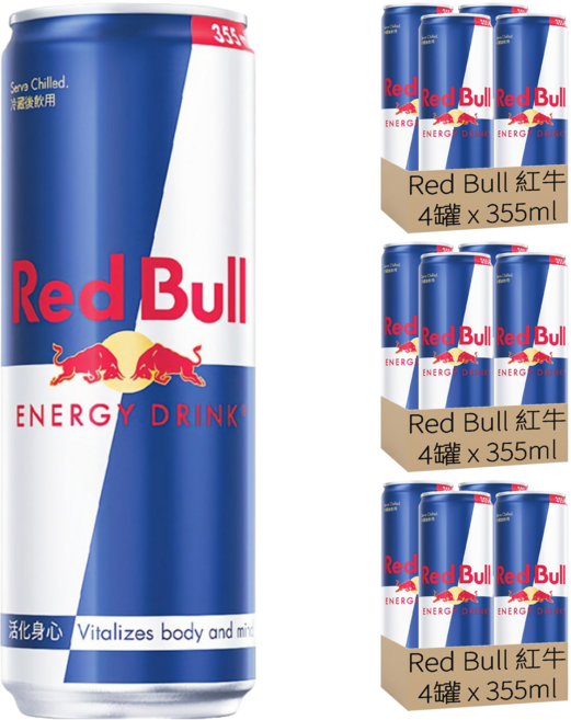 Red Bull 紅牛 能量飲料, 355ml, 12罐