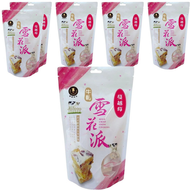 MR.JOHNSON 強森先生 雪花酥蔓越莓牛軋Q餅, 180g, 6袋