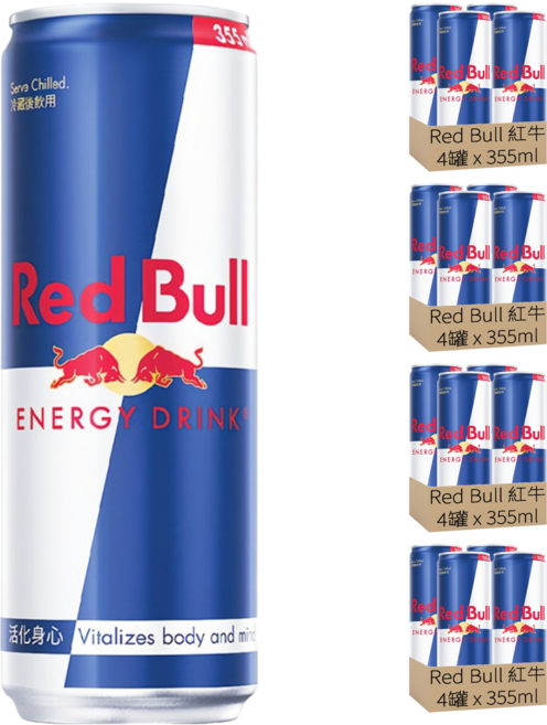 Red Bull 紅牛 能量飲料, 355ml, 16罐