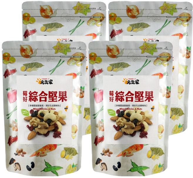 元氣家 莓好綜合堅果, 200g, 4包
