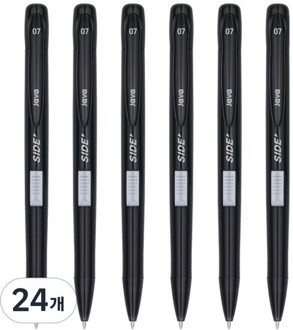 JAVAPEN 側壓式觸控原子筆 0.7mm, 黑色, 24個