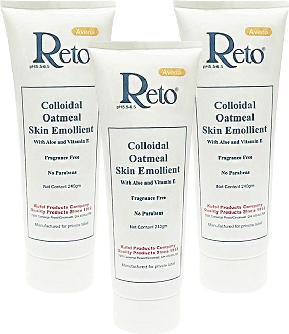 Reto 燕麥膠體皮膚滋潤劑 軟管, 3條, 240ml