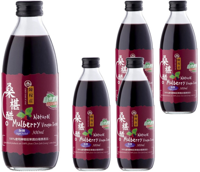 陳稼莊 即飲桑椹醋 加糖, 300ml, 5瓶