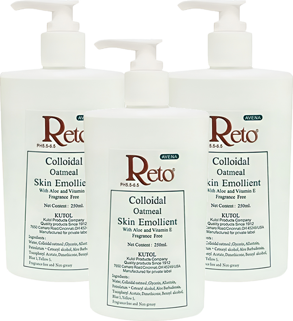 Reto 燕麥膠體皮膚滋潤劑 清爽型, 3瓶, 250ml