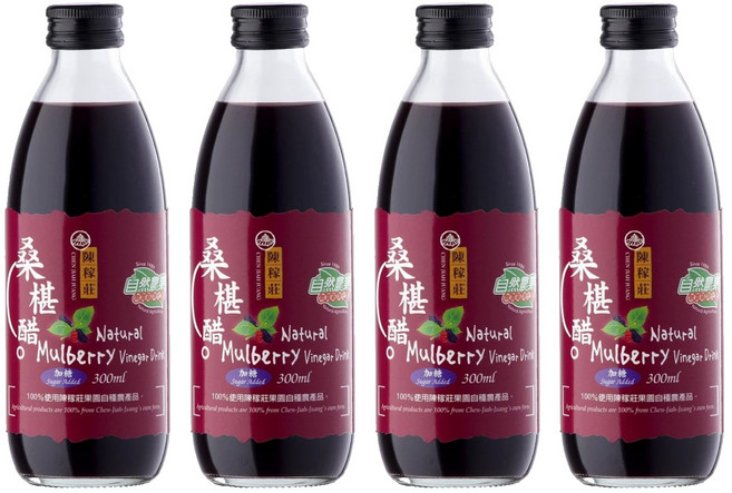 陳稼莊 即飲桑椹醋 加糖, 300ml, 4瓶
