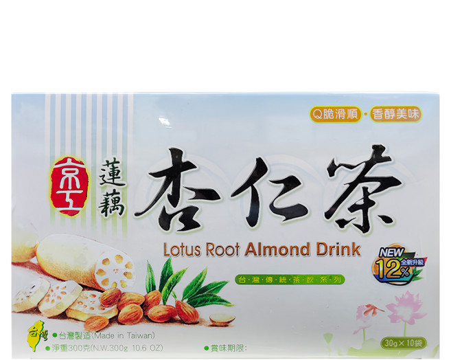 京工 蓮藕杏仁茶 減糖, 1盒, 300g