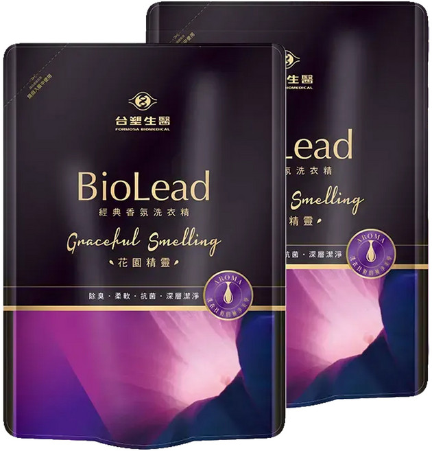 台塑生醫 BioLead 香氛洗衣精 花園精靈 補充包, 1.8kg, 2袋