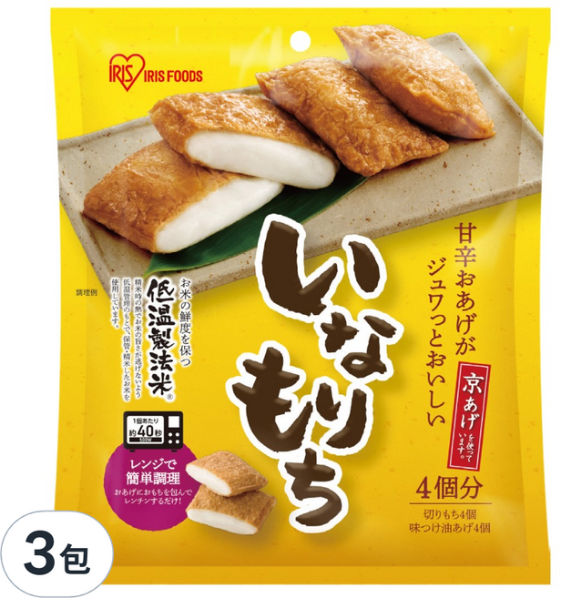 IRIS FOODS 稻荷豆皮麻糬 4個, 200g, 3包