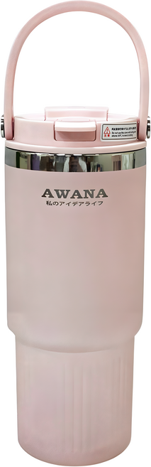 AWANA 手提雙飲口吸管杯 AD-800A, 1個, 800ml, 粉紅色