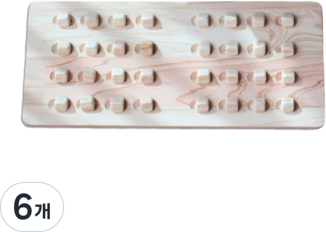 JAYJUN扁柏 扁柏方塊足部指壓器 3214, 6個, 單一顏色